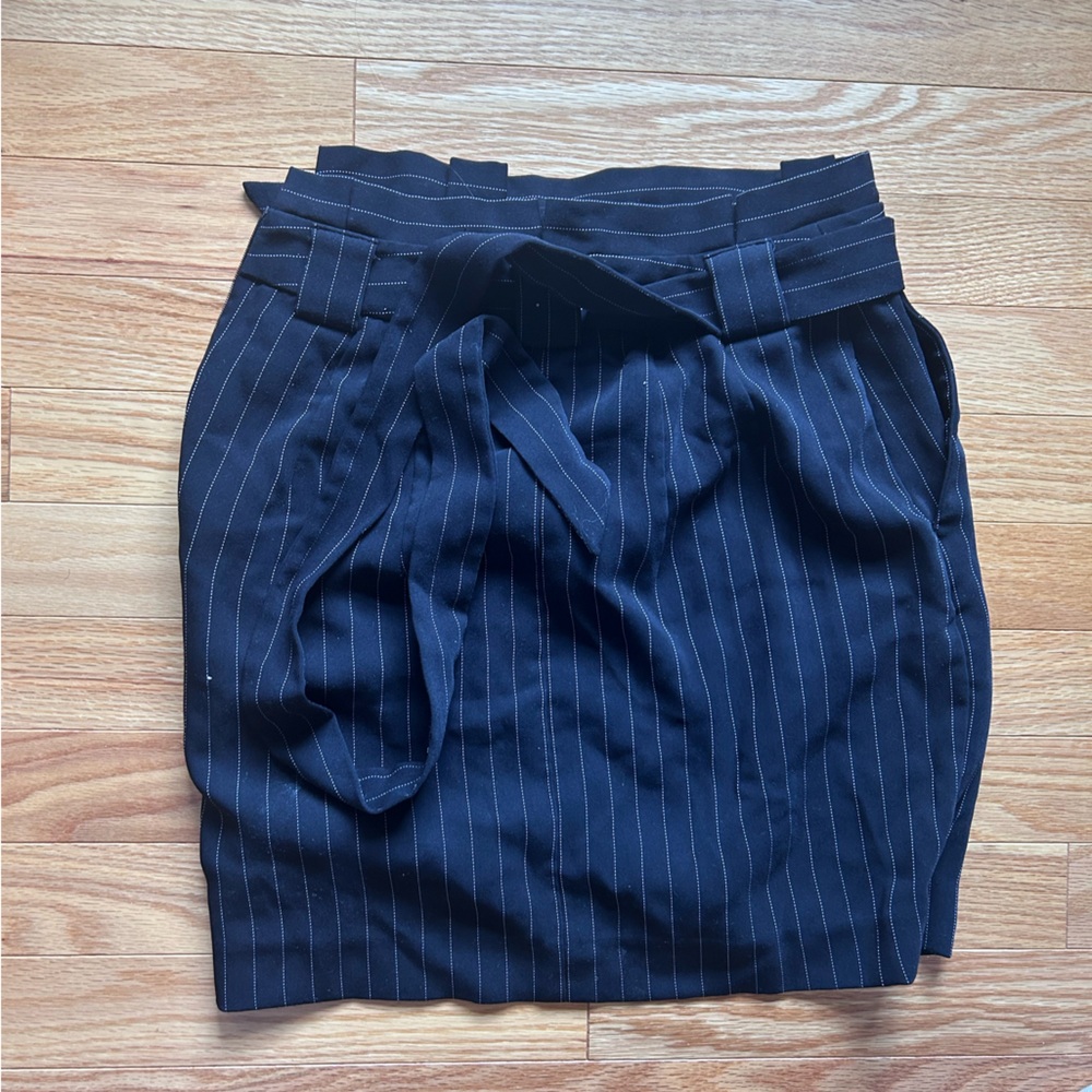 Express Elegant Black Pinstripe Skirt